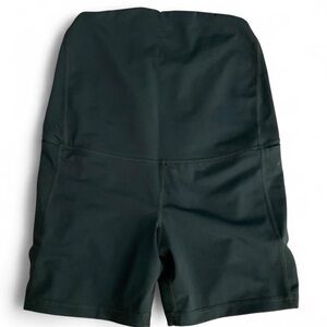 Senita Athletics Dark Green Maternity Shorts